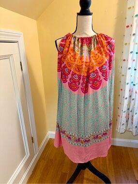 Women’s Pink & Orange Bohemian Print Sundress
